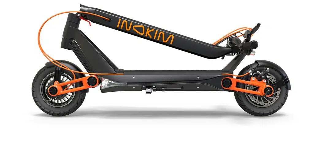 Inokim OXO electric scooter folded with dual suspension 